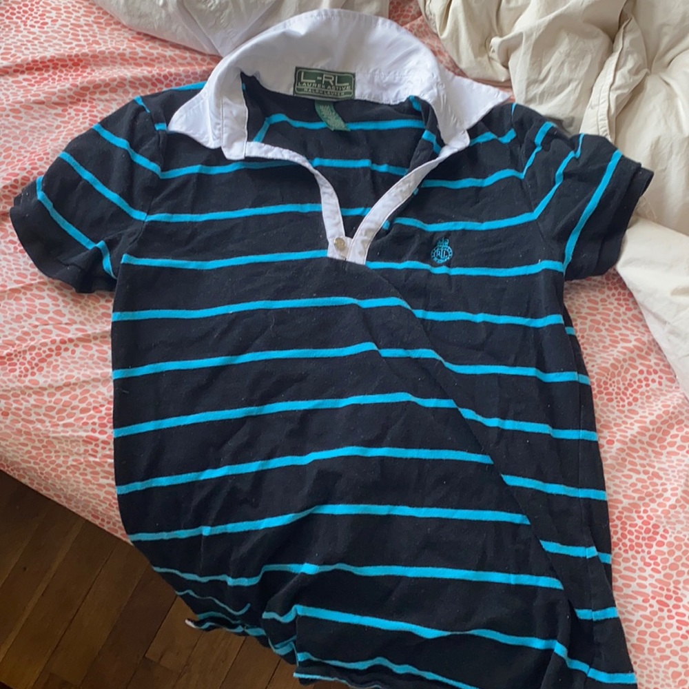 Ralph Lauren y2k polo navy/electric blue